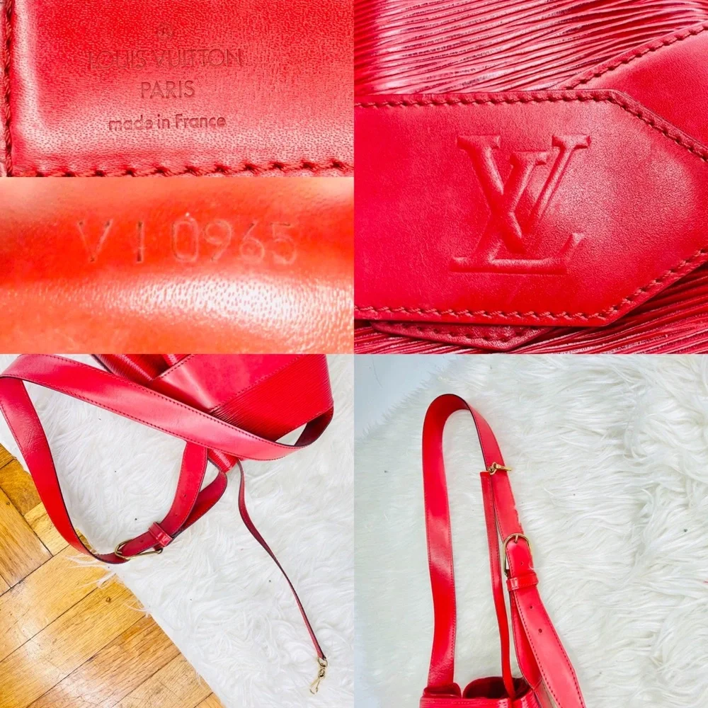 😍💃🏻🥰Authentic LOUIS VUITTON Red Epi Sac… 30 - Picture 11 of 14